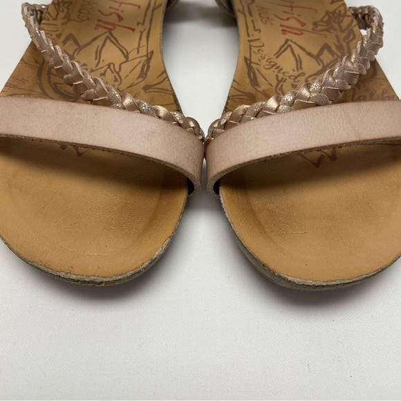 Blowfish Sandals Tan Velcro Girls Size 1 - Picture 8 of 9